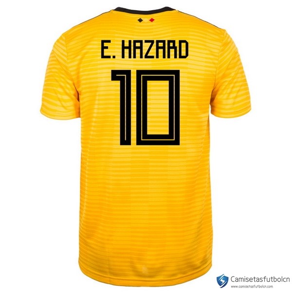 Camiseta Seleccion Belgica Segunda equipo E.Hazard 2018 Amarillo